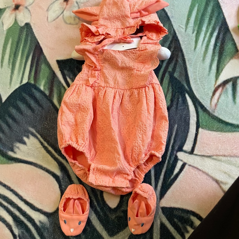 Baby girl Easter bunny outfit